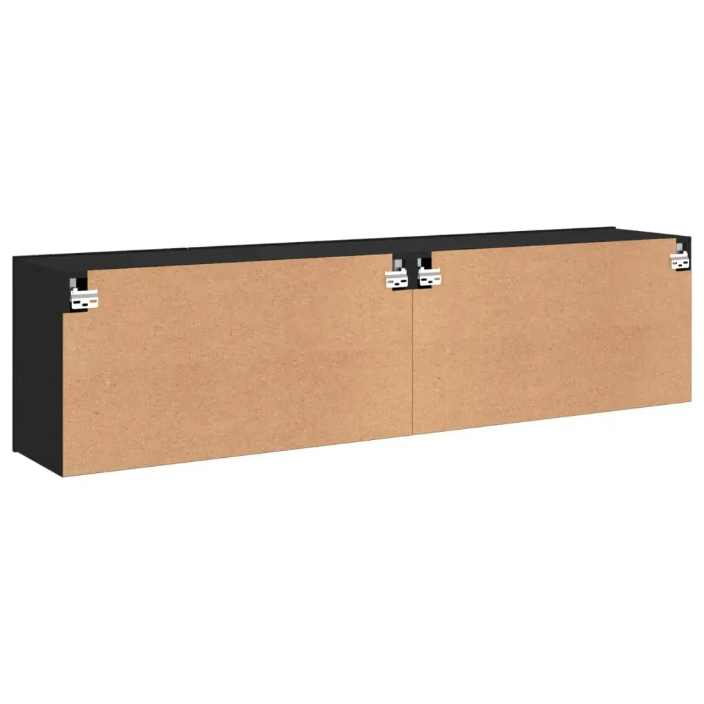 TV Cabinets Wall-mounted 2 pcs Black 80x30x41 cm Price
