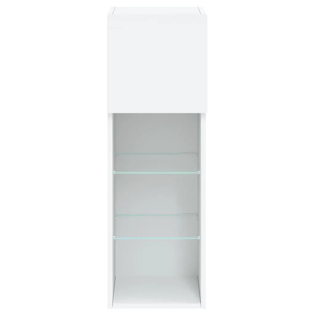 TV Cabinets with LED Lights 2 pcs White 30.5x30x90 cm Price