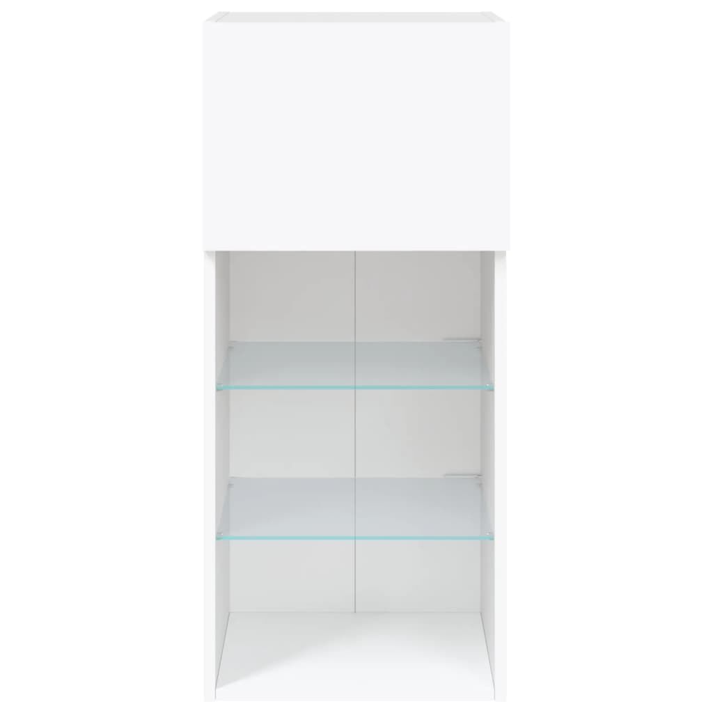 TV Cabinets with LED Lights 2 pcs White 40.5x30x90 cm Price