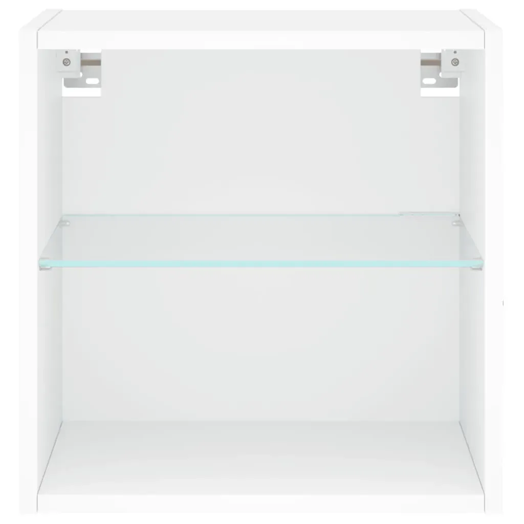 Bedside Cabinets with LED Lights Wall-mounted 2 pcs White Price