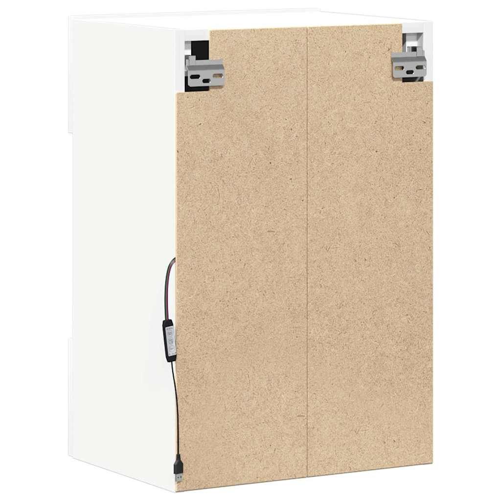 TV Wall Cabinets with LED Lights 2 pcs White 40x30x60.5 cm Price