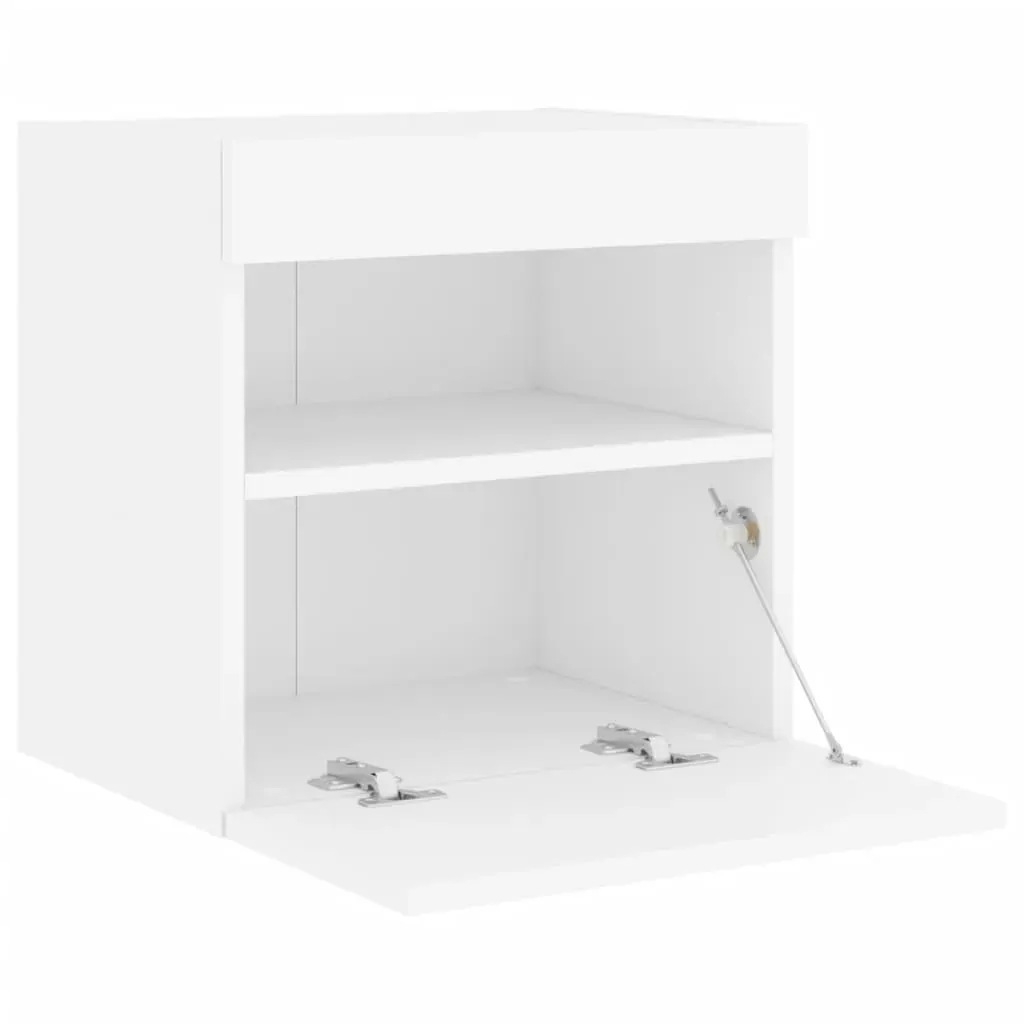 TV Wall Cabinets with LED Lights 2 pcs White 40x30x40 cm Price