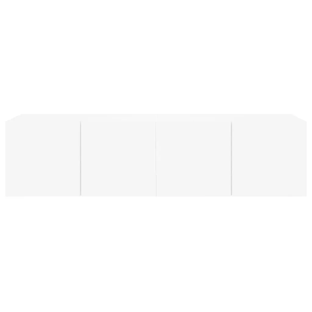 TV Wall Cabinets with LED Lights 2 pcs White 60x35x31 cm Price