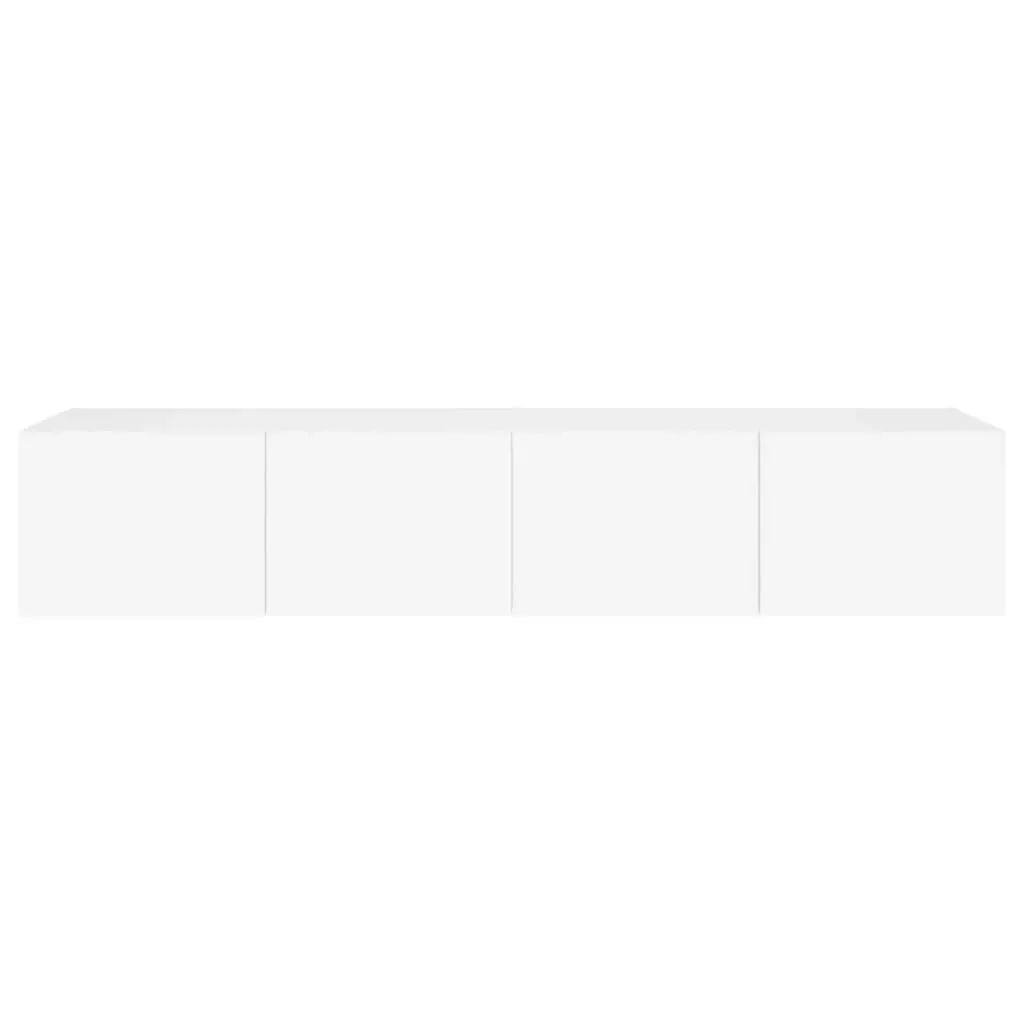 TV Wall Cabinets with LED Lights 2 pcs White 80x35x31 cm Price