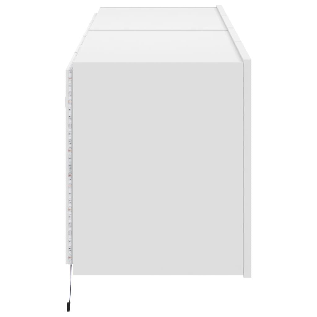 TV Wall Cabinets with LED Lights 2 pcs White 60x35x41 cm Price
