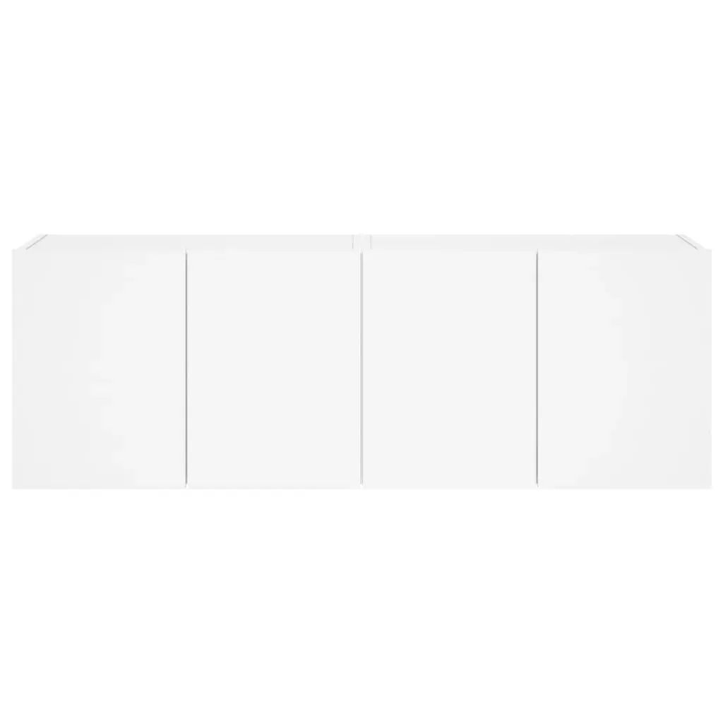 TV Wall Cabinets with LED Lights 2 pcs White 60x35x41 cm Price
