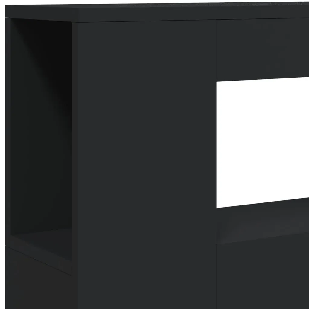 LED Headboard Black 100 cm Engineered Wood Price
