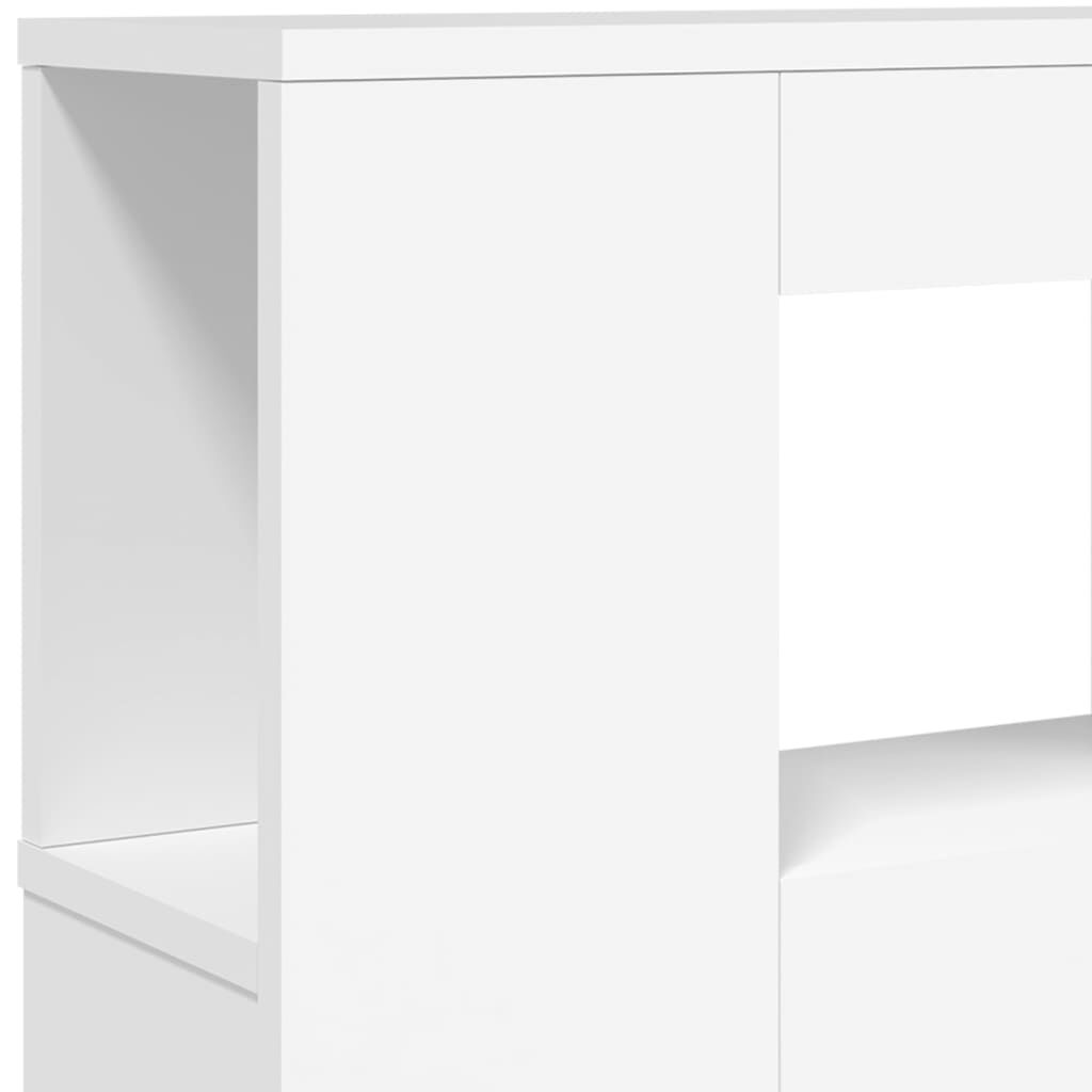 LED Headboard White 160 cm Engineered Wood Price