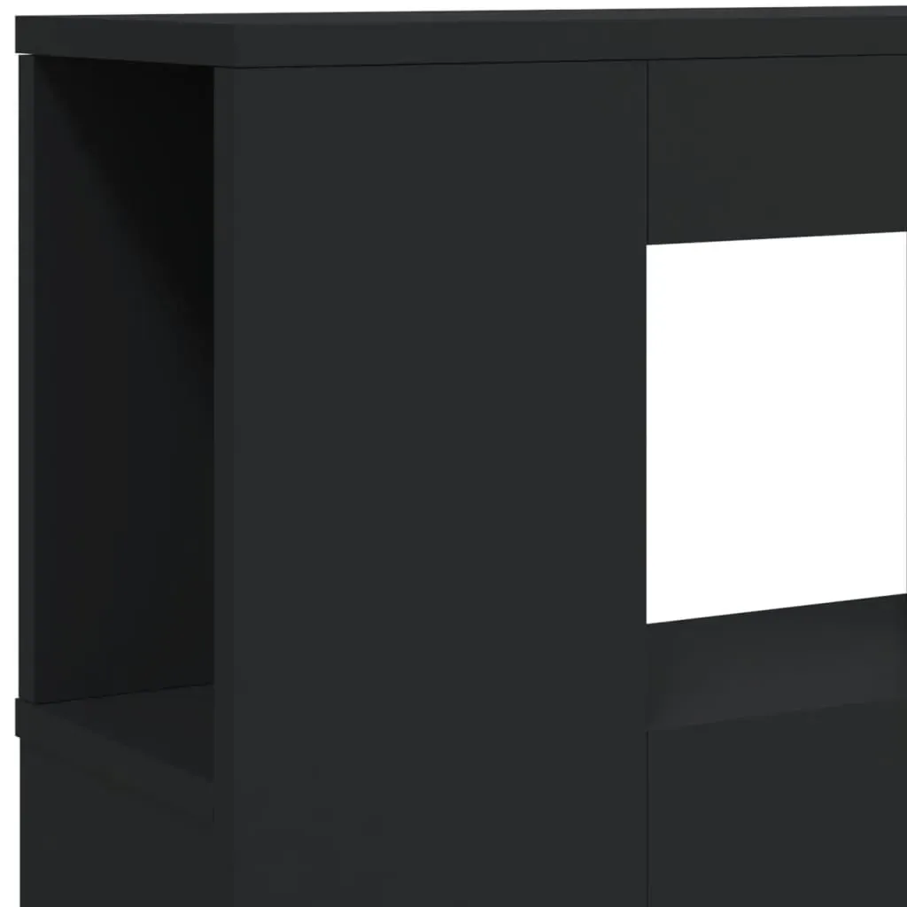 LED Headboard Black 180x18.5x103.5 cm Engineered Wood Price