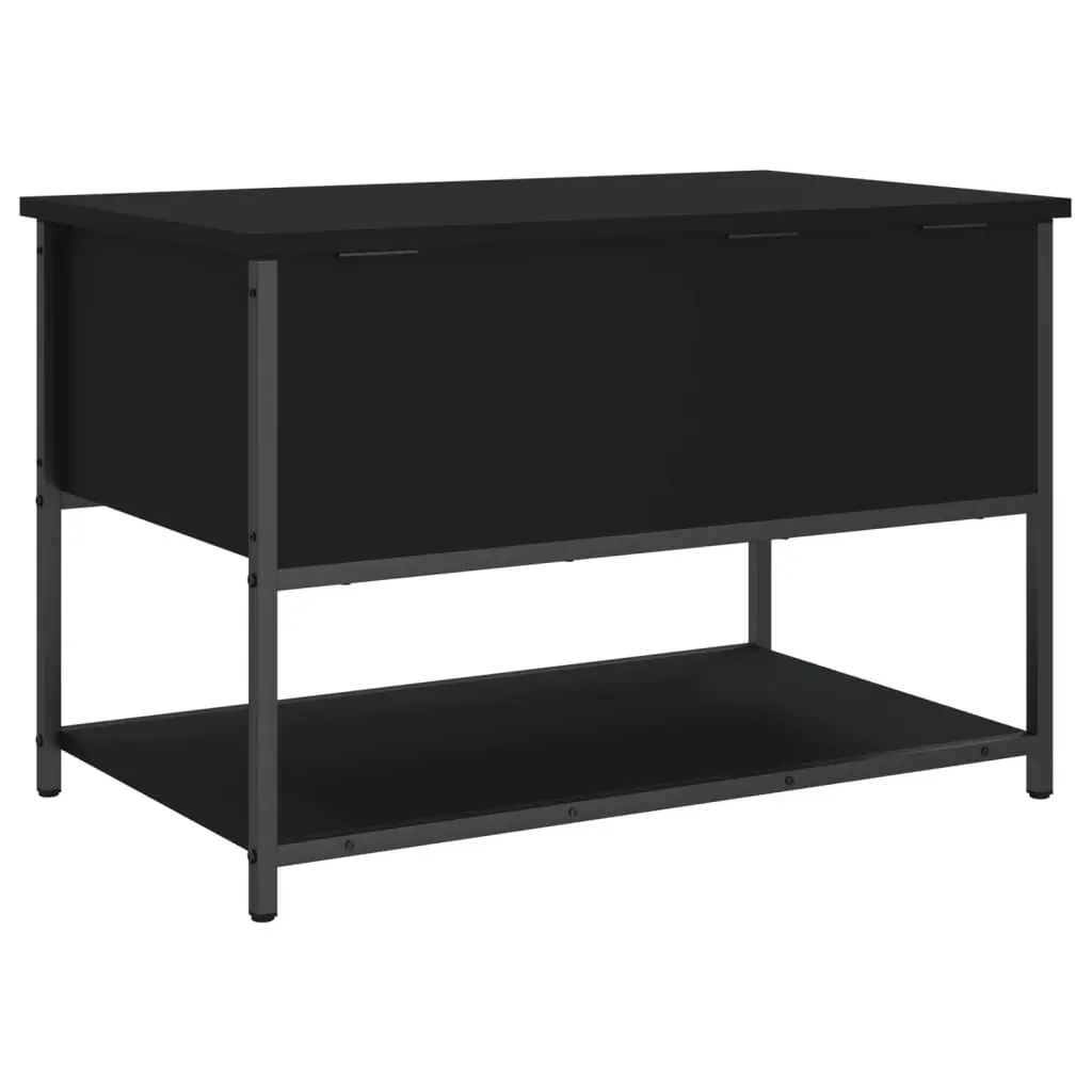 Storage Bench Black 70x42.5x47 cm Engineered Wood Price