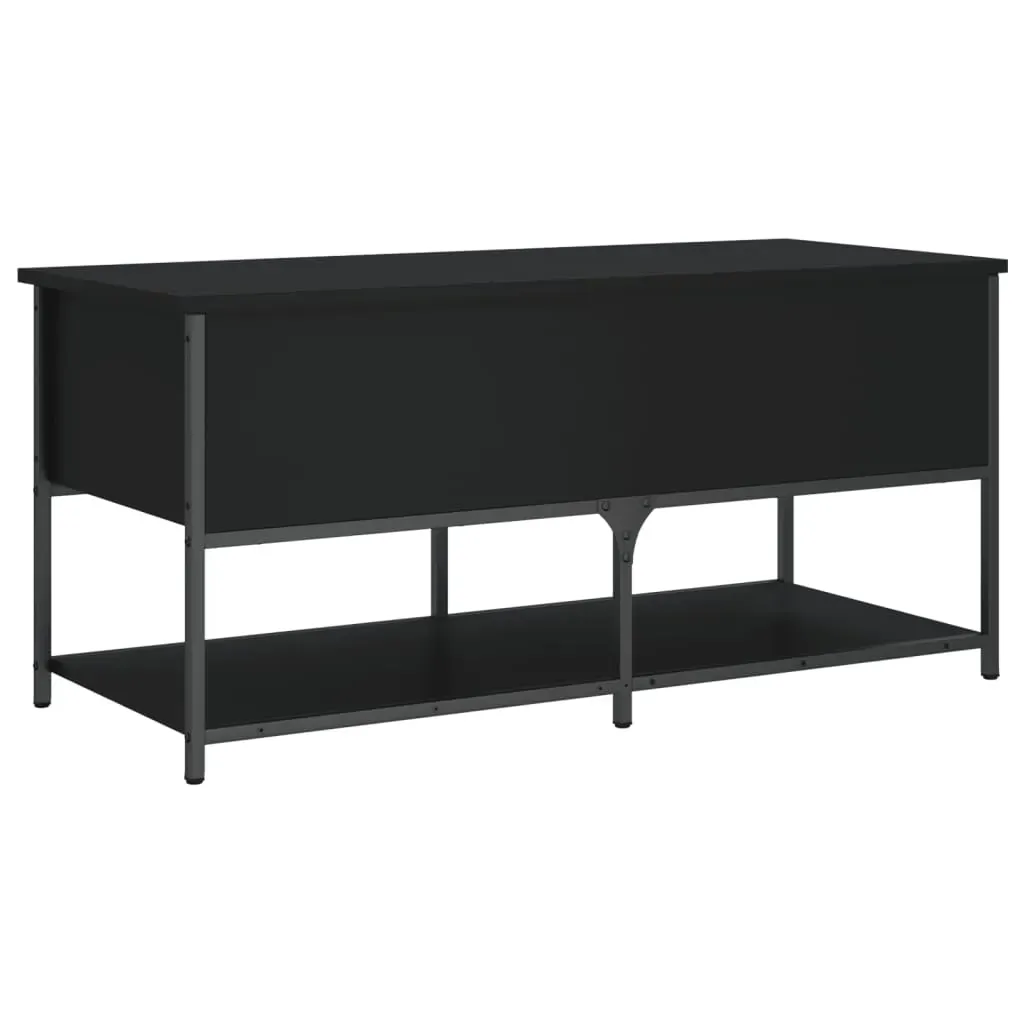 Storage Bench Black 100x42.5x47 cm Engineered Wood Price