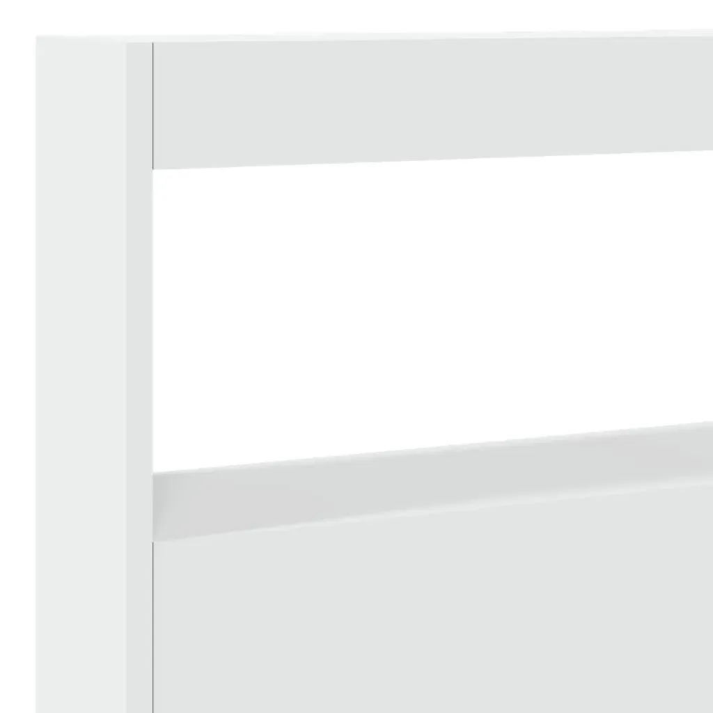 Headboard Cabinet with LED White 140 cm Price