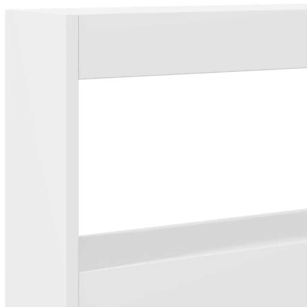Headboard Cabinet with LED White 180 cm Price