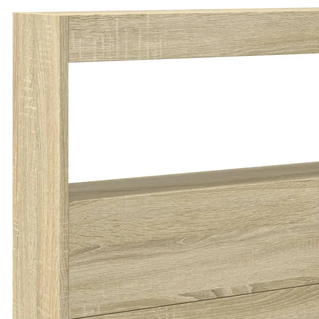 Headboard Cabinet with LED Sonoma Oak 220x17x102 cm Price