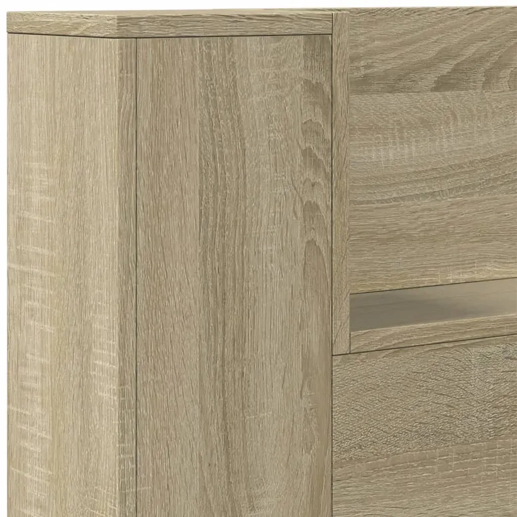 Headboard Cabinet with LED Sonoma Oak 180 cm Price