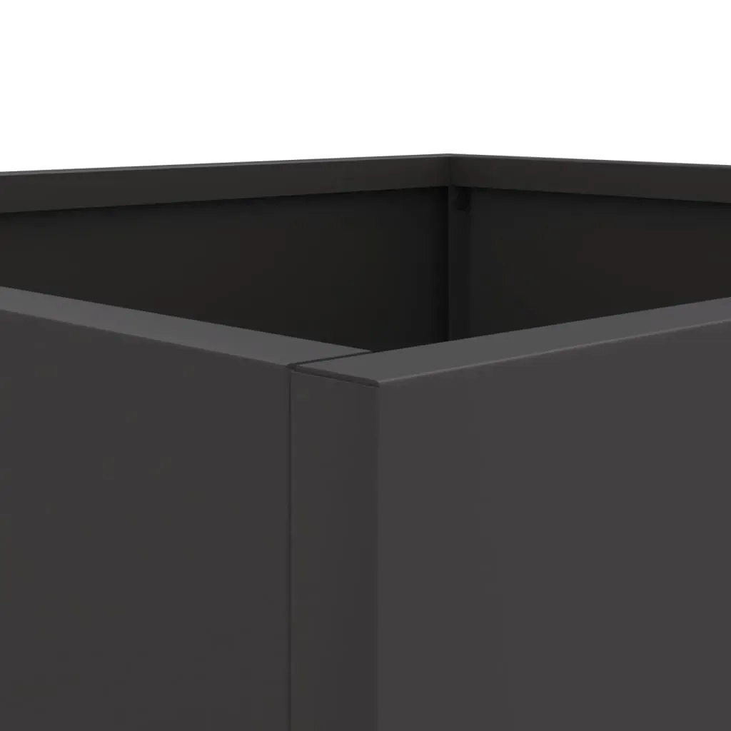 Planter Black 32x29x75 cm Steel Price