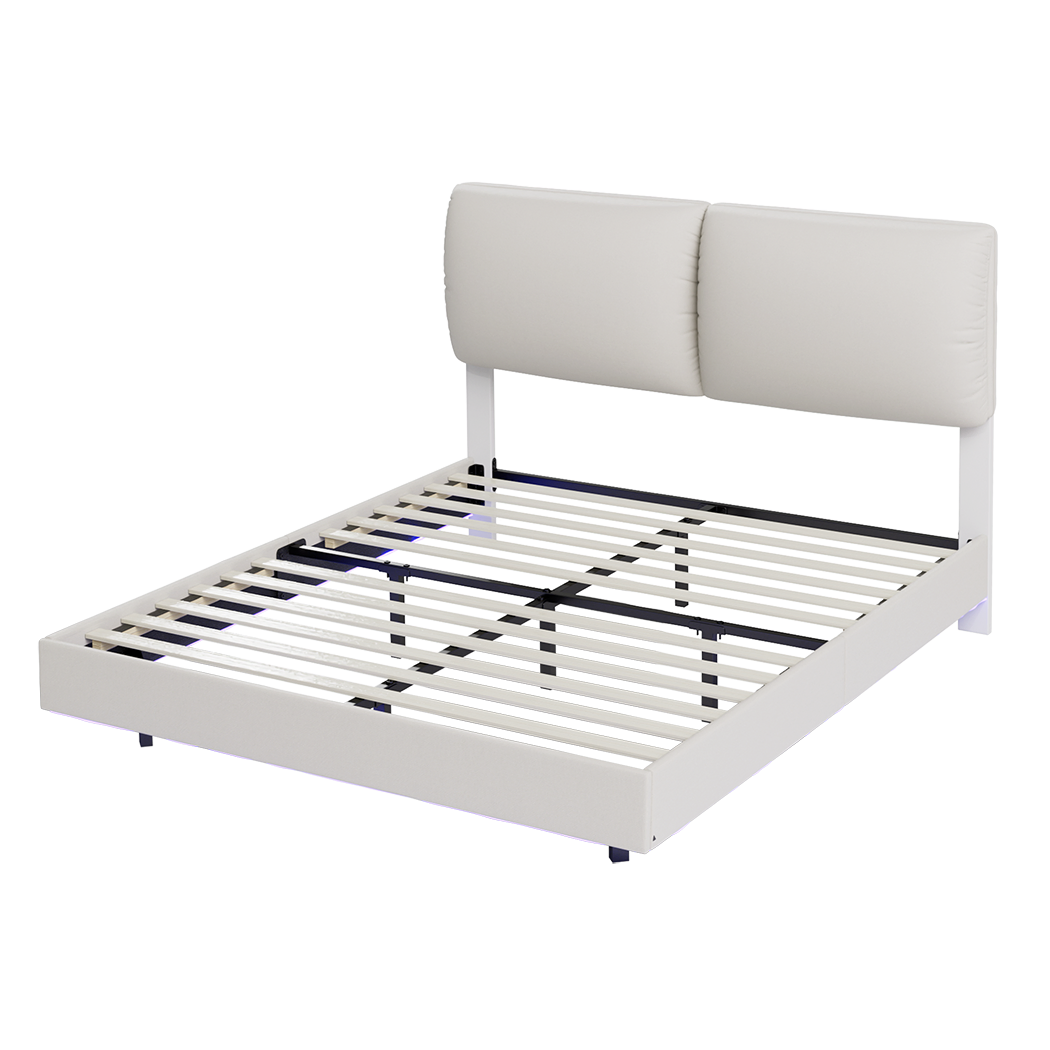 levede queen floating bed frame Price
