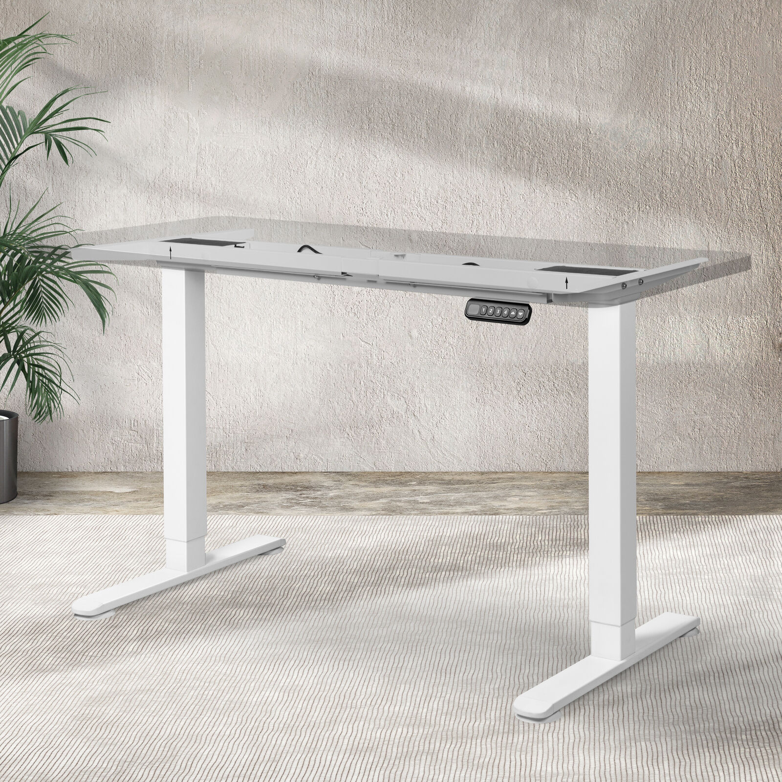 Motorised Standing Desk Frame White Dual Motor Price