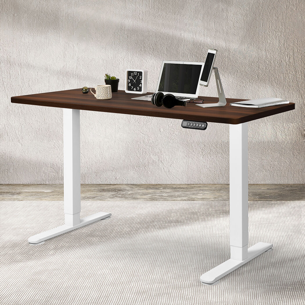 Motorised Standing Desk Adjustable 120cm Walnut 800x 1.5MM Price