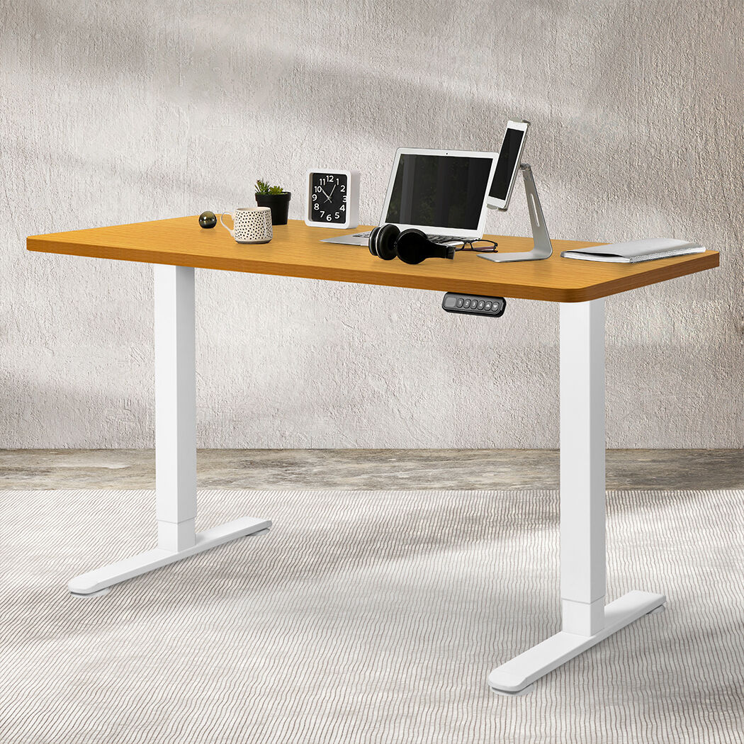 Motorised Standing Desk Adjustable 140cm Natural 1000x 1MM Price