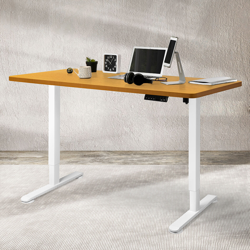 Motorised Standing Desk Adjustable 140cm Natural 1000x 1MM Price