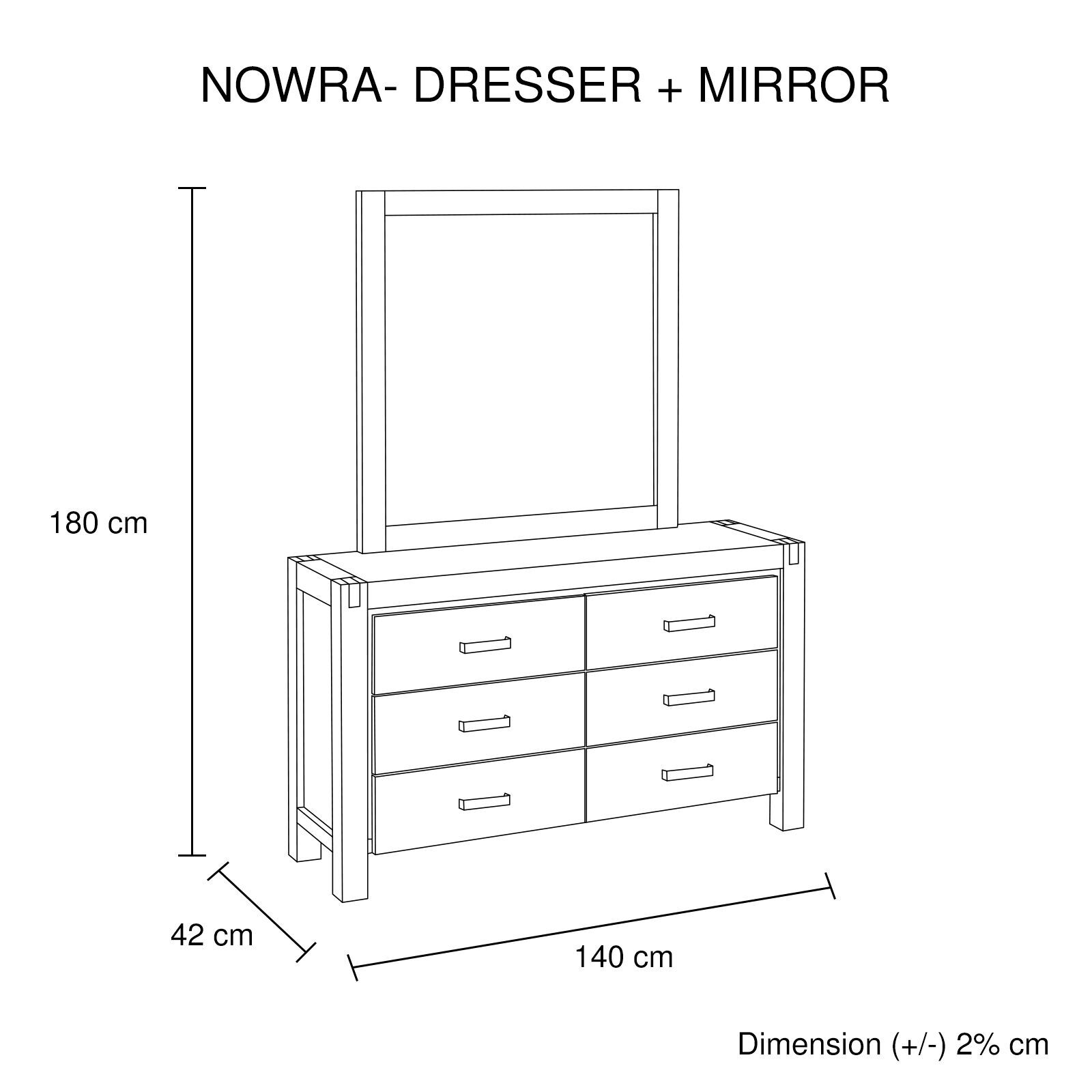Nowra Dresser Chocolate With Mirror Price