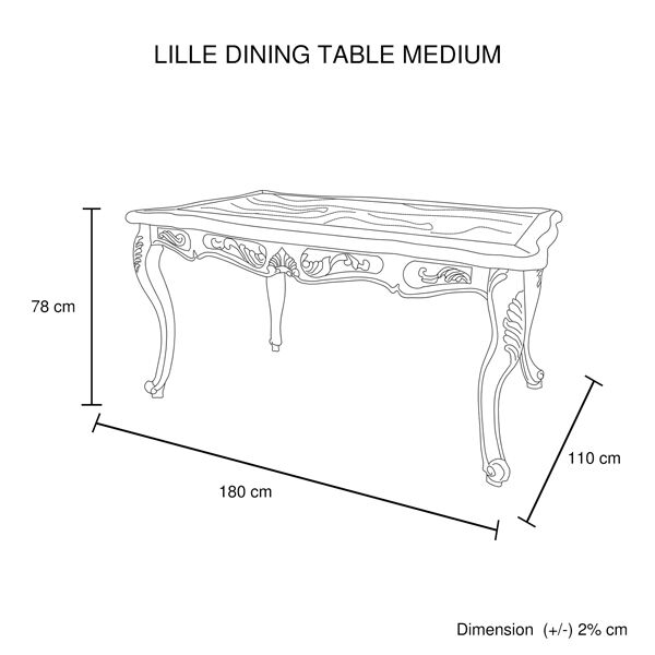 Lille Dining Table Medium White Washed Wooden Price