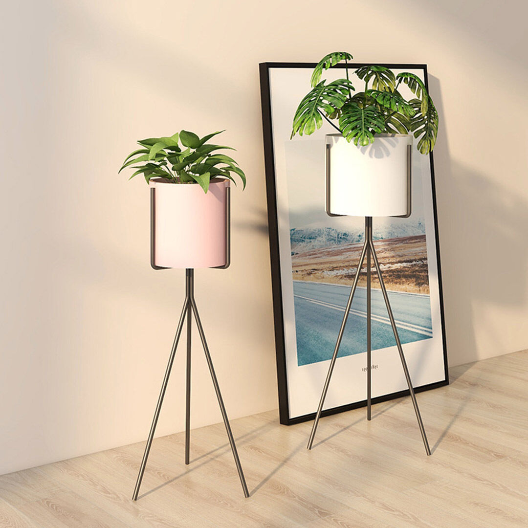 4x 70cm tripod flower pot plant stand with pink flowerpot holder rack indoor display Price