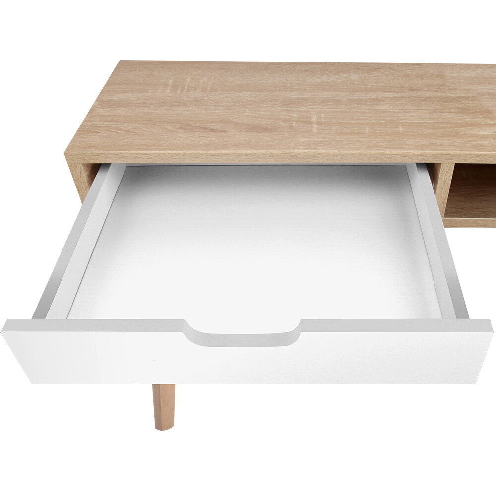 Computer Desk Drawer Cabinet Shelf Oak 90CM Price