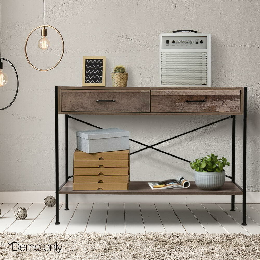 Console Table 2 Drawers Walnut Marconi Price