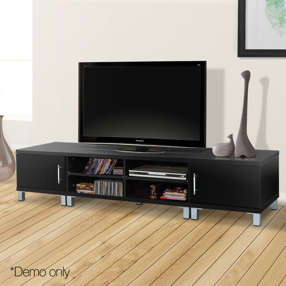 TV Cabinet Entertainment Unit 190cm Black Danson Price