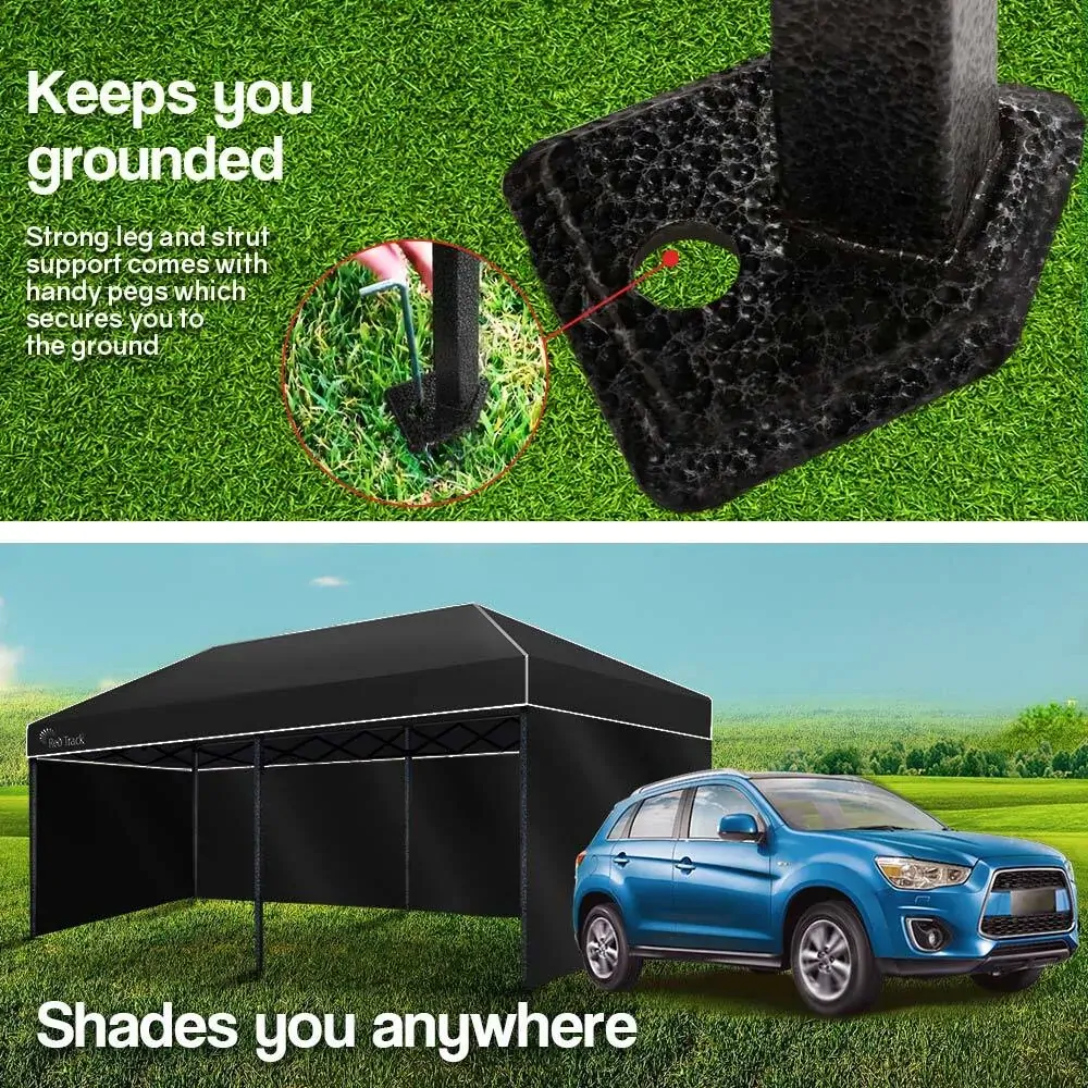 Red Track 3x6m Folding Gazebo Shade Outdoor Foldable Marquee Pop-Up Price