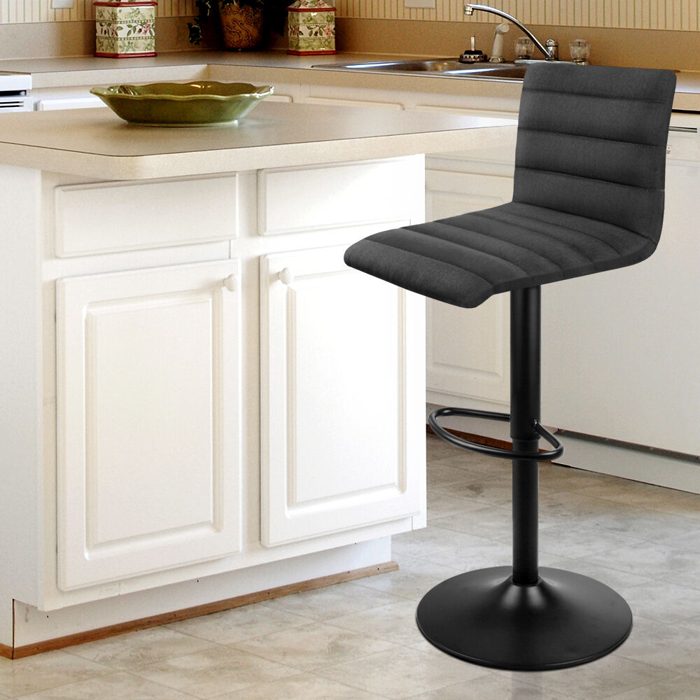 Faux Linen Bar Stools - Black Price