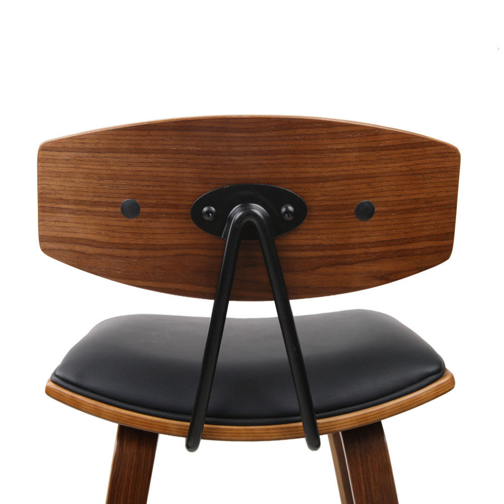 PU Leather Circular Footrest Bar Stools - Black Price