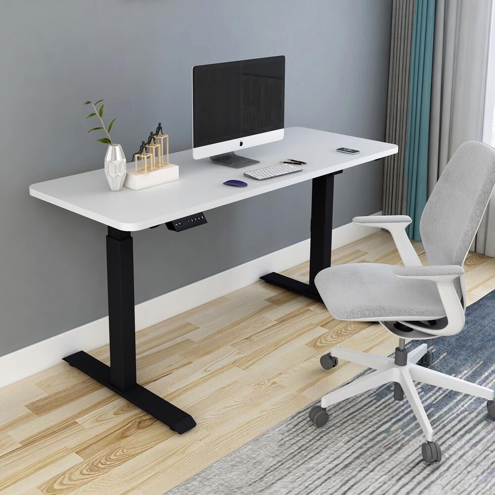Standing Desk Height Adjustable Sit Black Stand Motorised Dual Motors Frame Price
