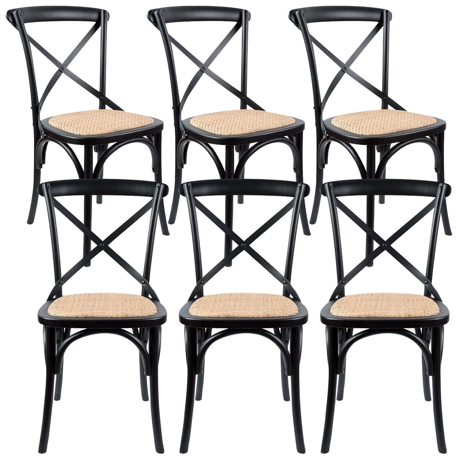 Aster Crossback Dining Chair Solid Birch Timber Wood Ratan Seat Price