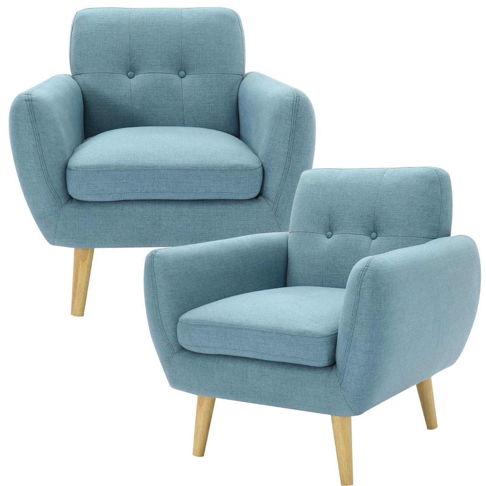 Dane Single Seater Fabric Upholstered Sofa Armchair Lounge Couch Price