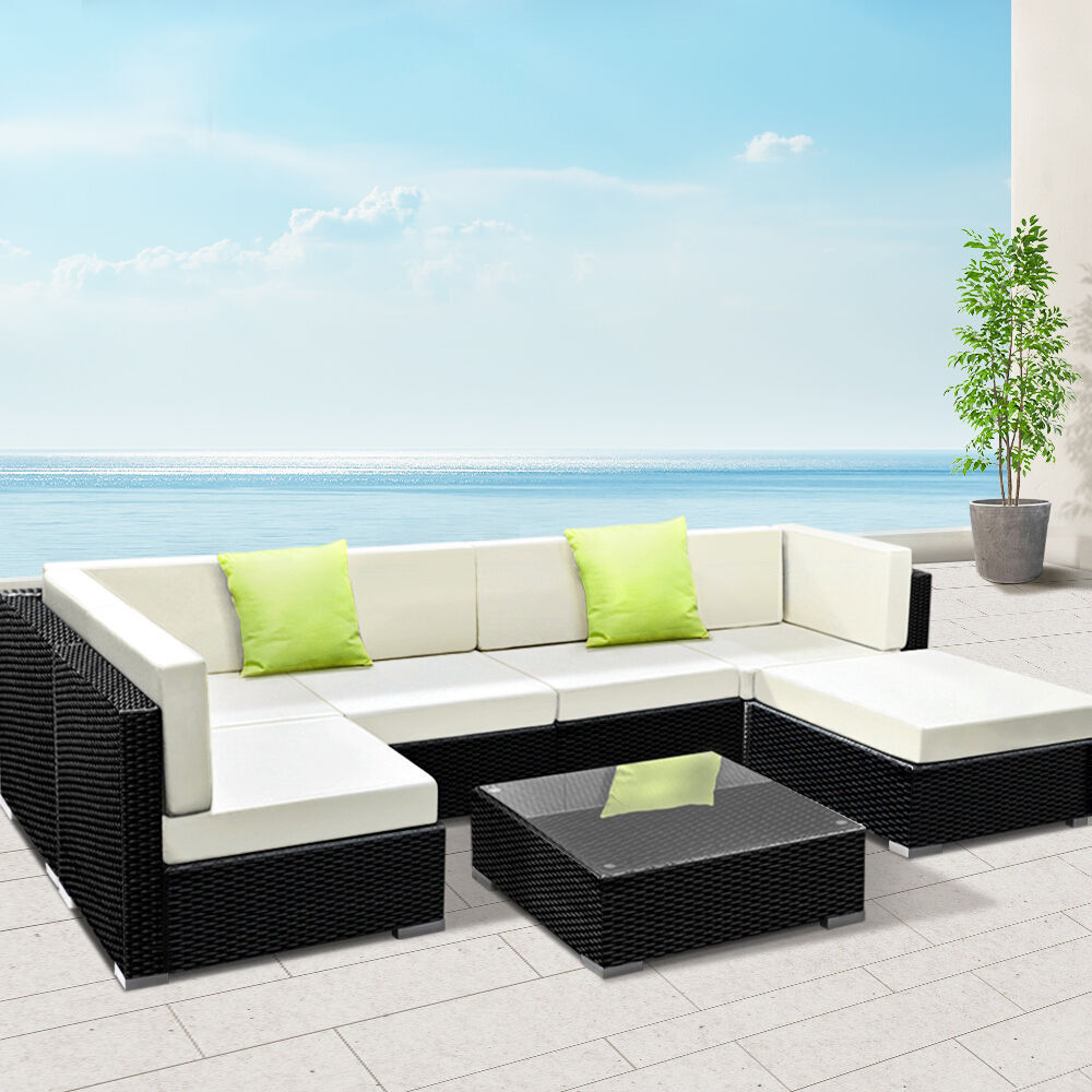 Gardeon 10-Piece Outdoor Sofa Set Wicker Couch Lounge Setting Cover Price