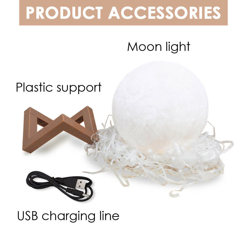 3D Magical Moon Lamp USB LED Night Light Moonlight Touch Sensor Diameter Price