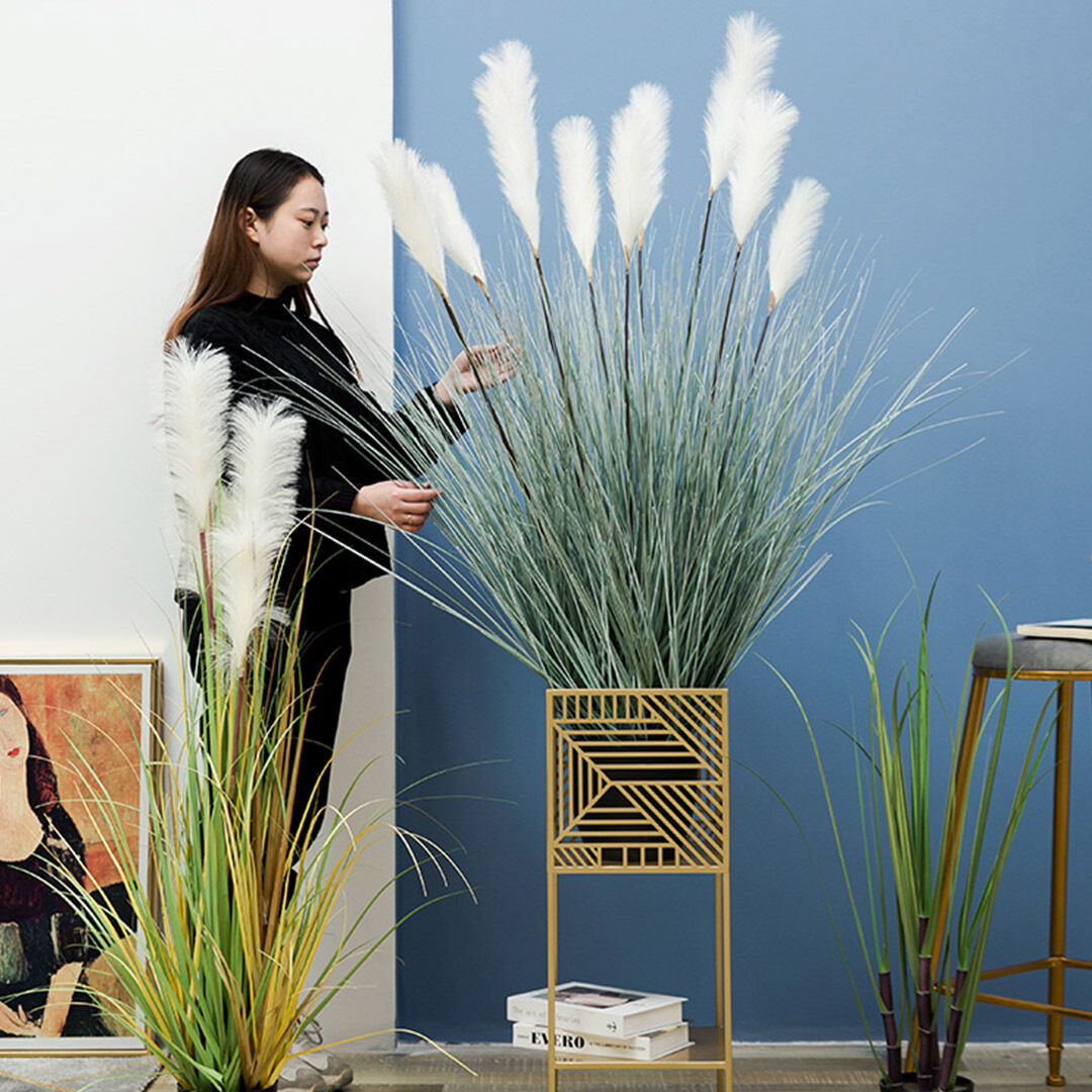 Green Artificial Indoor Potted Bulrush Grass Tree Fake Plant Simulation Decorative Price