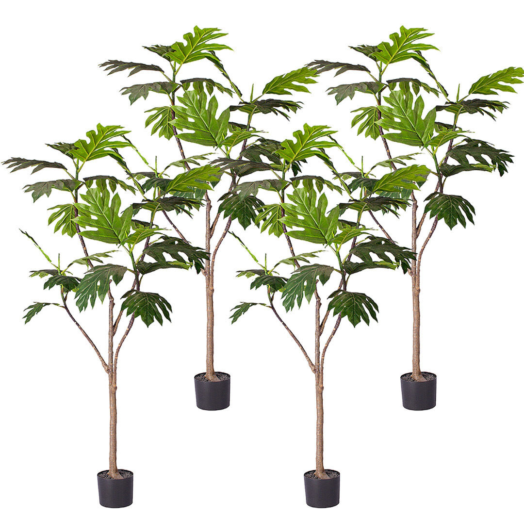 Artificial Natural Green Split-Leaf Philodendron Tree Fake Tropical Indoor Plant Home Office Decor Price