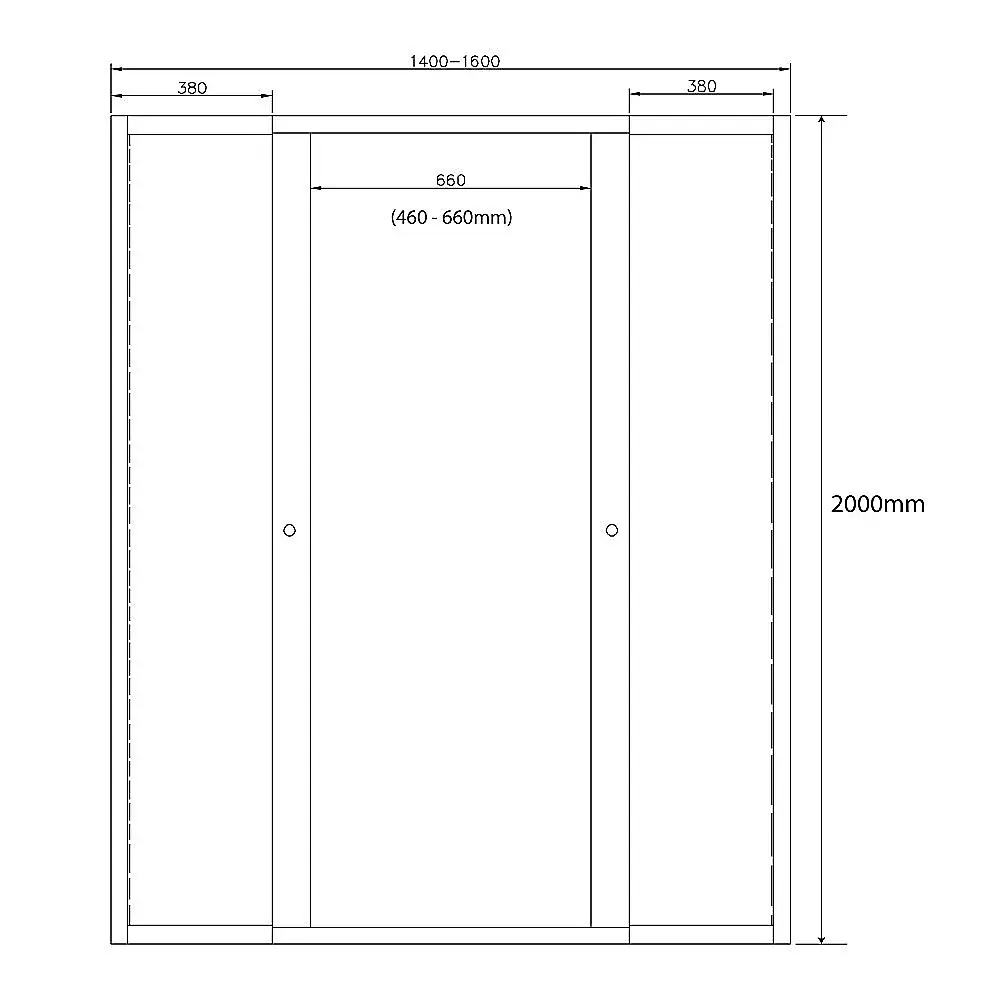 1400mm Sliding Door Safety Glass Shower Screen By Della Francesca Price