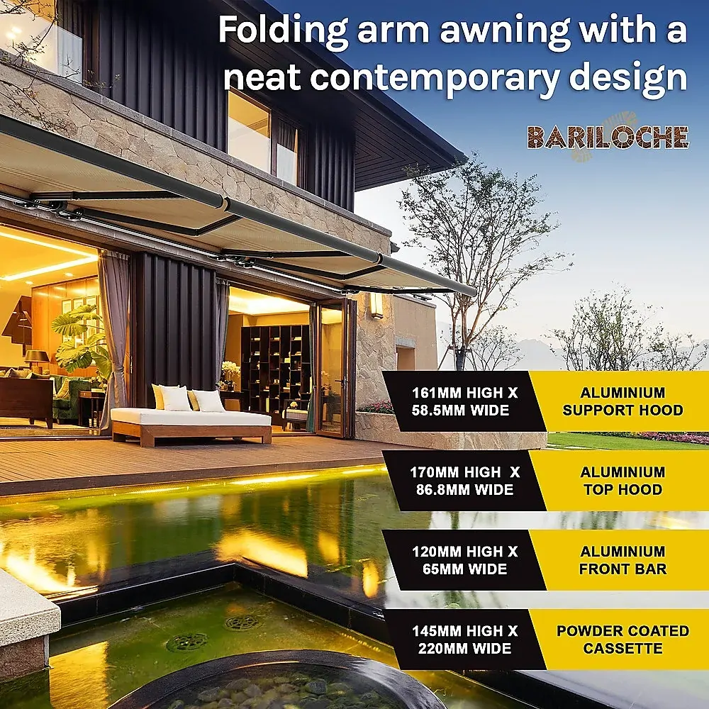Retractable Folding Arm Awning Heavy Duty Full Cassette Motorised Price