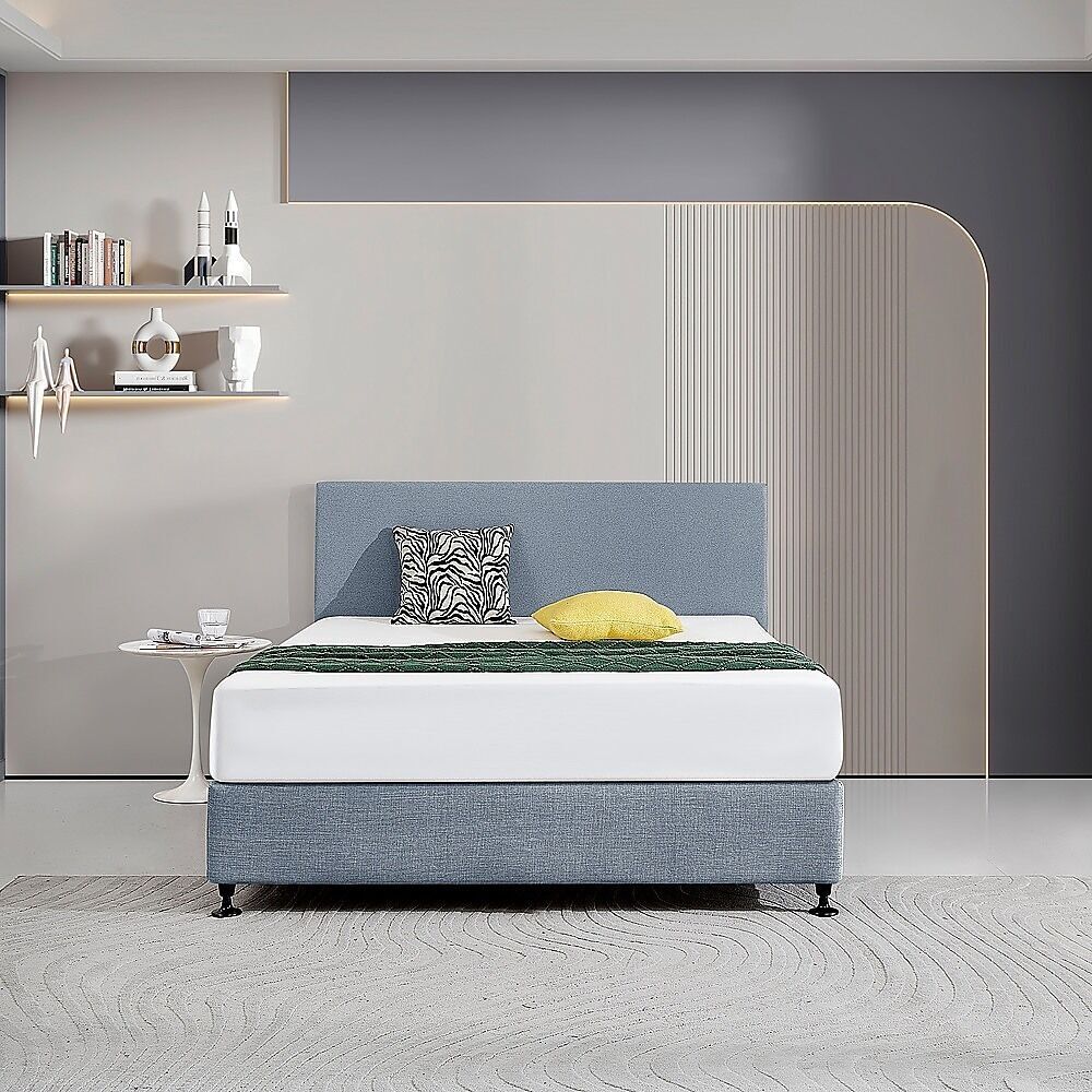Linen Fabric Double Bed Deluxe Headboard Bedhead - Pearl Copper Brown Price