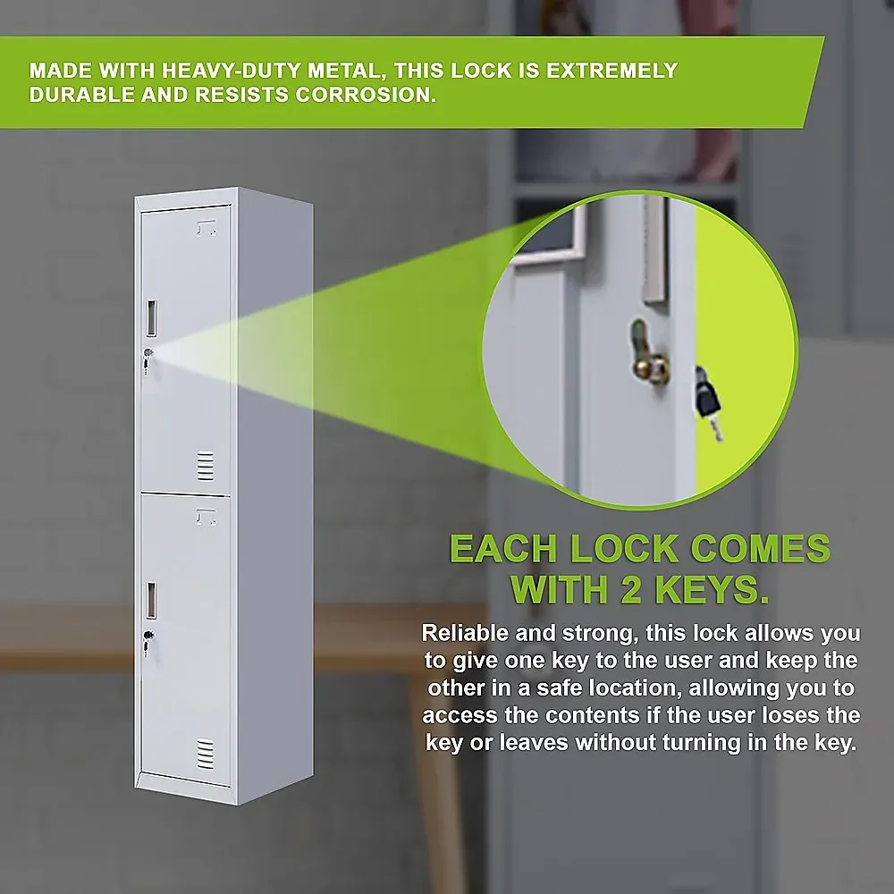 2-Door Vertical Locker for Office Gym Shed School Home Storage Price