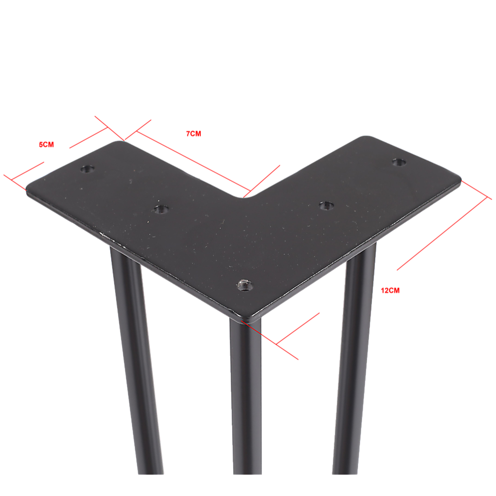 Set of 4 Industrial 3-Rod Retro Hairpin Table Legs 12mm Steel Bench Desk Price