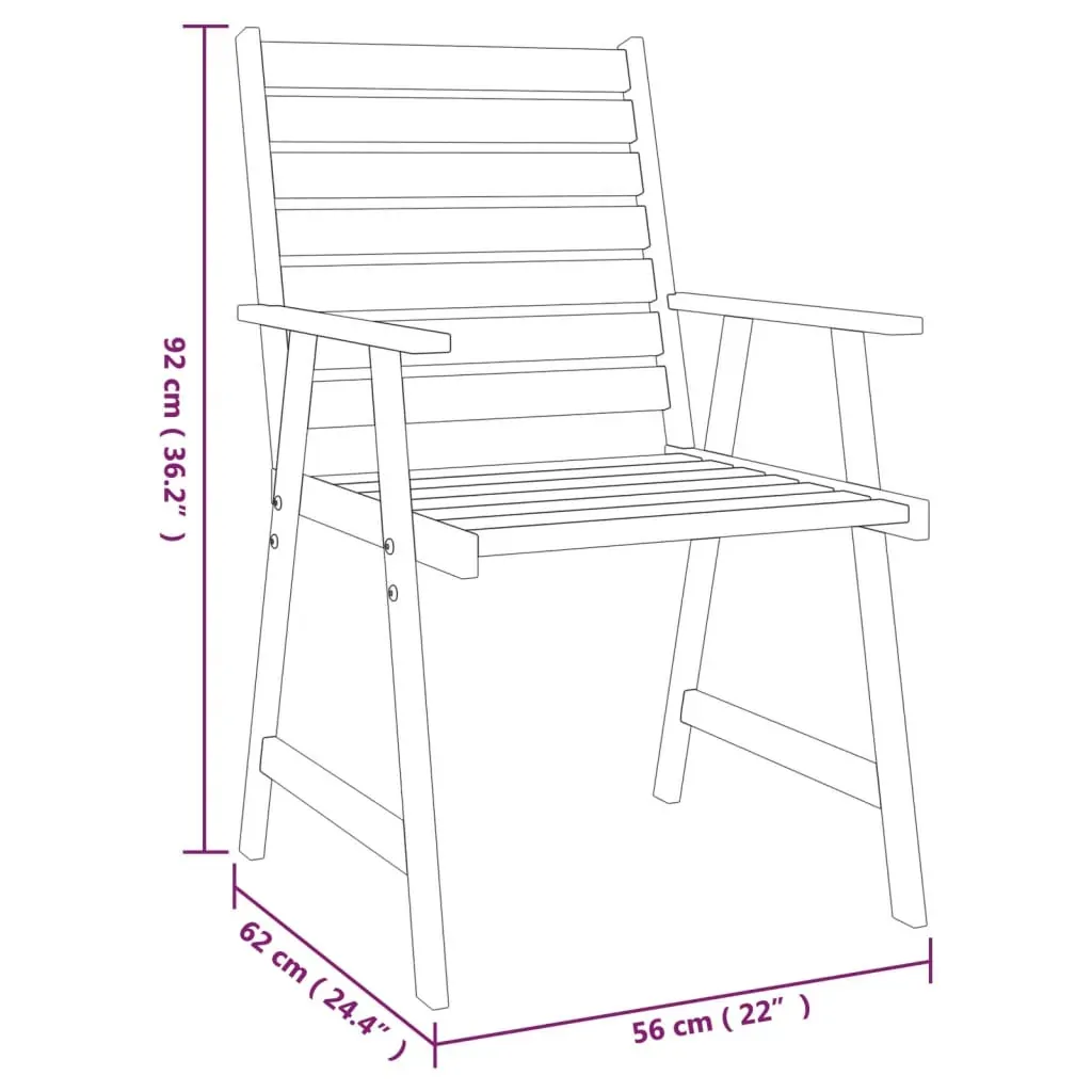 Garden Dining Set Solid Wood Acacia Price