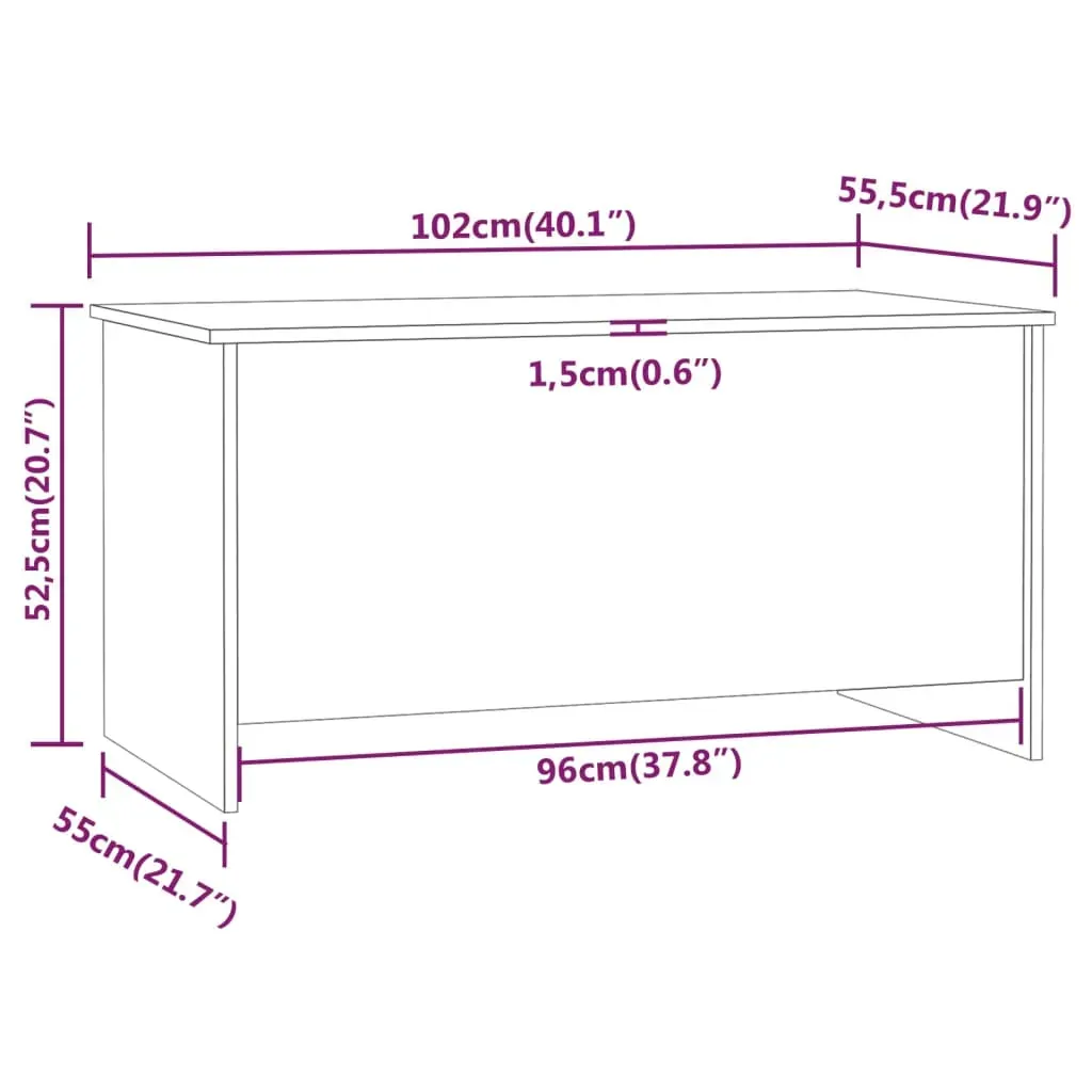 Coffee Table 102x55.5x52.5 cm Engineered Wood Price