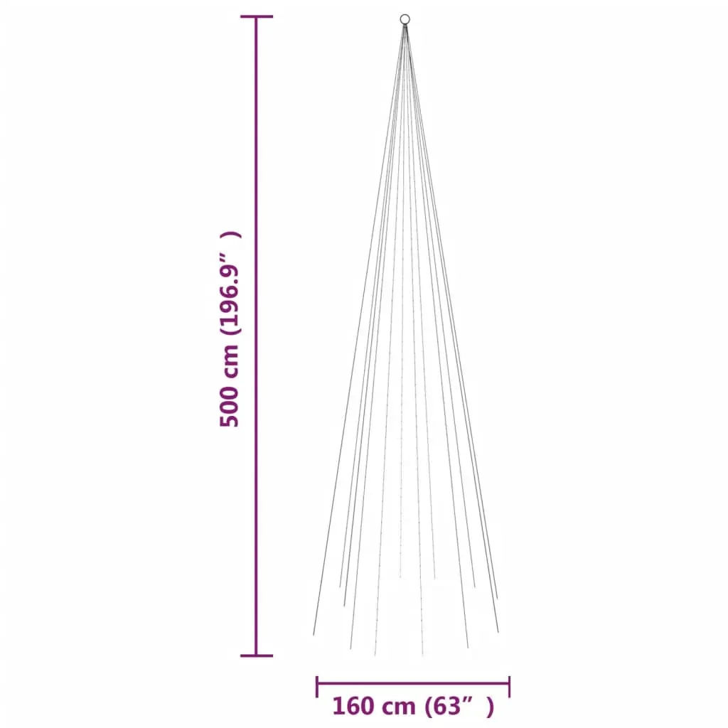 Christmas Tree on Flagpole Warm White LEDs Price