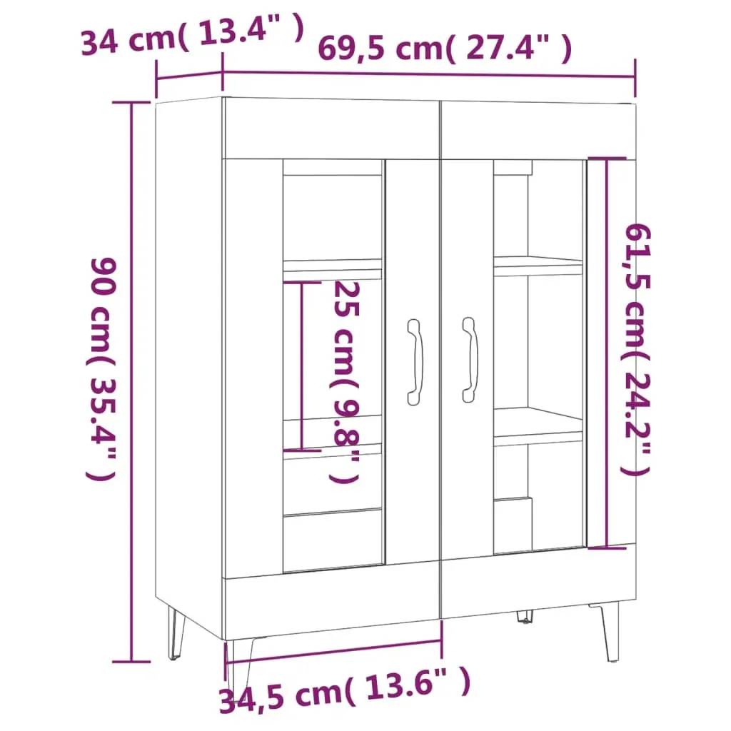 Sideboard 69.5x34x90 cm Engineered Wood Price